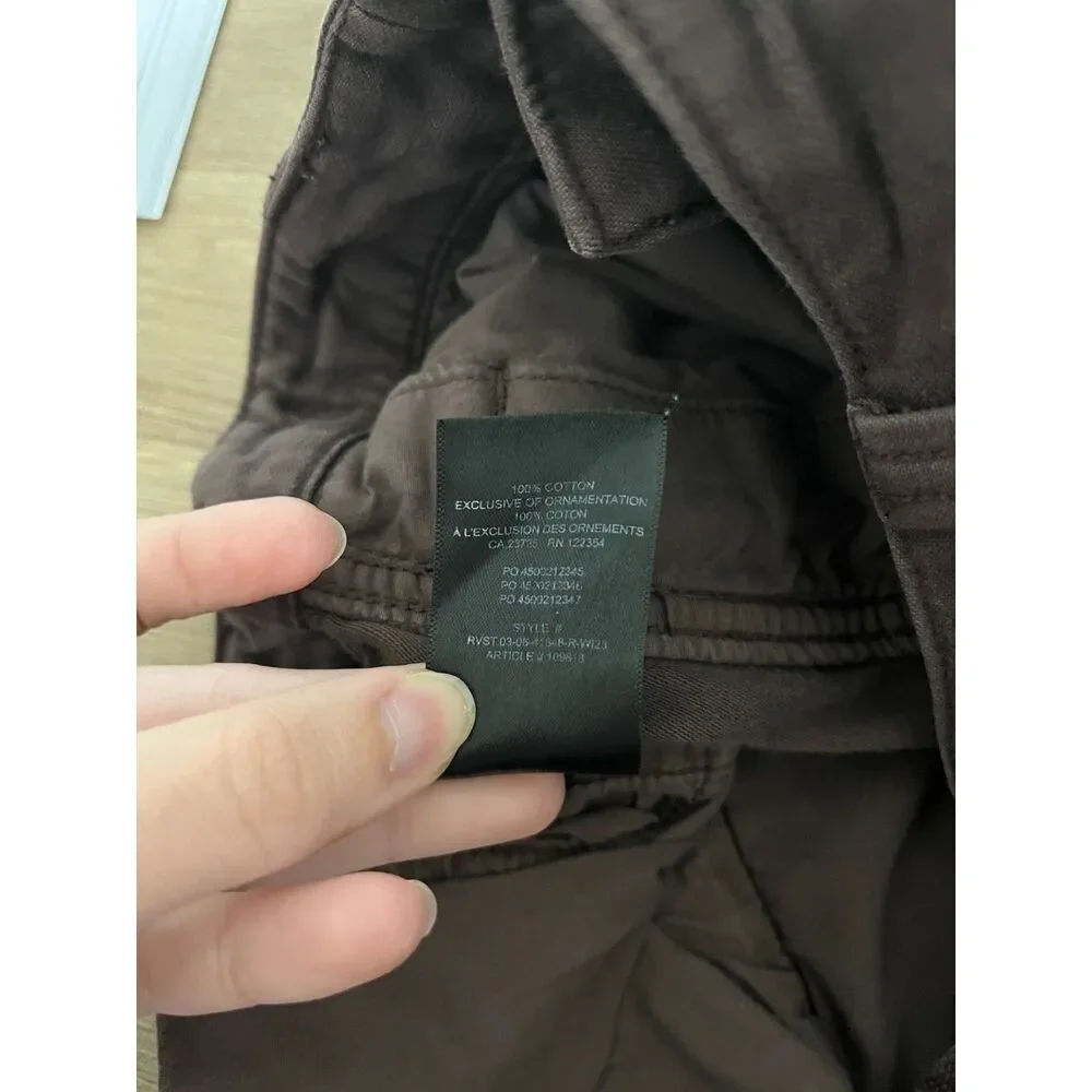 TNA Aritzia Supply Cargo Pants Size 6 Rich Mocha Relaxed Adjustable